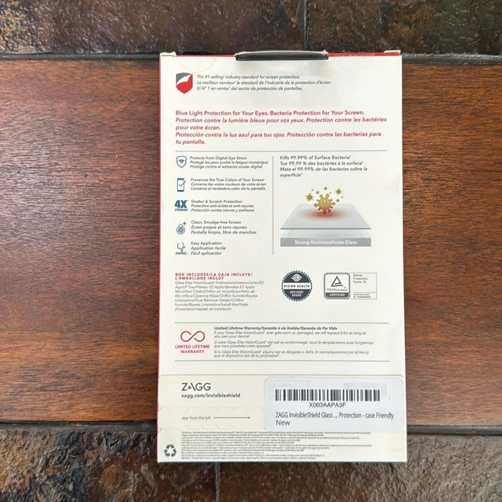 ZAGG Invisible Shield Glass Elite Visionguard+ protection